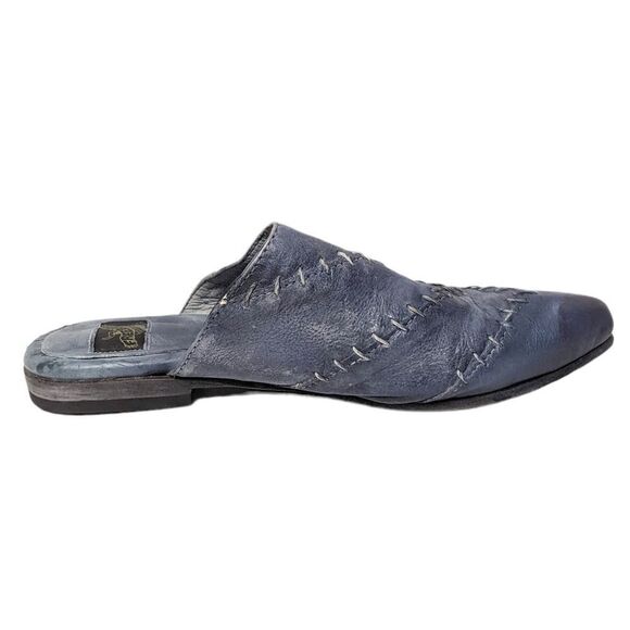 FREEBIRD Nola Stitched Leather Pointed Toe Mules Flats 7 - Picture 4 of 9